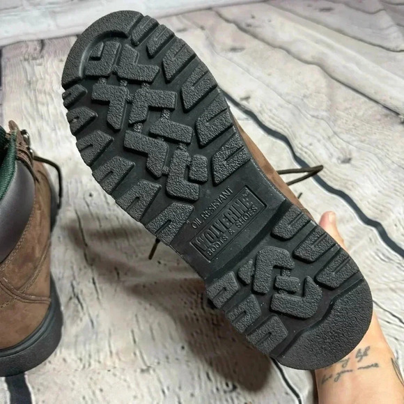 Wolverine Men’s Brown Leather 6” Work Boots size 7M - Picture 3 of 10